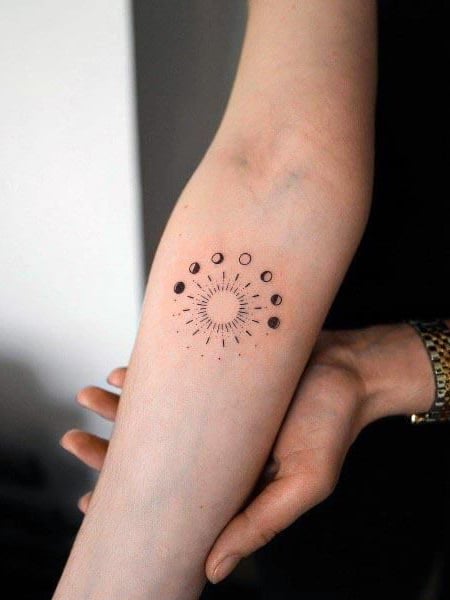 Geometric Sun Tattoo